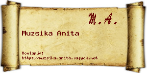 Muzsika Anita névjegykártya